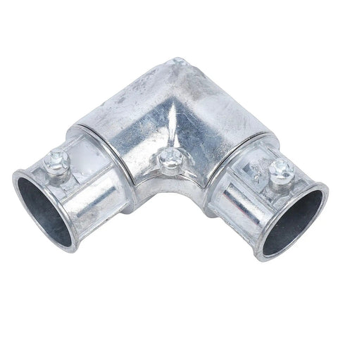 Heavy Duty EMT Conduit Fitting Three Quarter Inside Corner Pull Elbow 90 Degree Bend, zinc alloy, designed for tight electrical wiring.