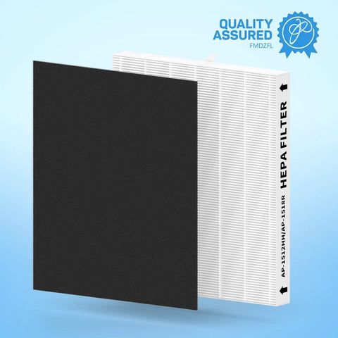 Three Pack AP-1512HH Replacement Filter Kit For Airmega AP-1512HH And Airmega 200M Purifiers with True HEPA and carbon filters.