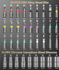 Magnetic 40 In 1 Screwdriver Set with CRV Bits including 28-piece, 9-socket detail