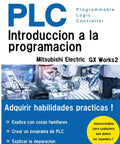 Cover of "Basic PLC Programming for Beginners with GX Works2: Spanish Edition" showing automation equipment