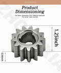 Two Pack Pinion Gear 13T 42661 VH7 000 Direct Replacement For Honda HRR216 And HRX217 Series Lawn Mowers dimensions image