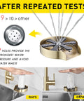 Glass Rinser For Sink, SUS 304 Stainless Steel Cup Washer, nine-hole design in brushed nickel, kitchen accessory