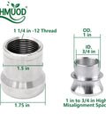 1-1/4 Inch Heavy Duty Heim Joint Rod End Kit With Left And Right Hand Threads Forged From Top Shelf 4130 Chromoly Steel displayed with dimensions.
