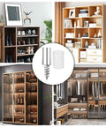 Built Tough Shelf Bracket Set With Rubber Sleeve Laminate Mounting Hardware displayed with furniture and wardrobes