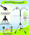Outdoor Standing Misting System For Patio And Backyard Keeps It Cool With 4.1Ft Adjustable Height Triangular Tripod Base