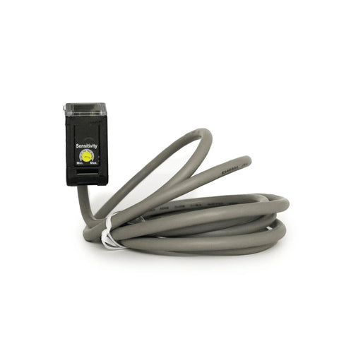 UL325 Retroreflective Photoeye Kit For Gates And Doors, 50 Foot Range, 10K Monitored NC Output, cable and sensor view
