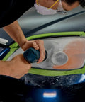 Using Headlight Lens Restoration Kit 39008 For Clear Brighter Headlights At Home with drill on taped headlights