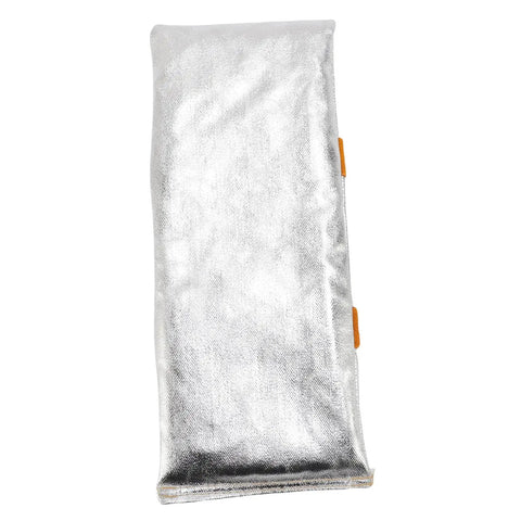 Heavy Duty Welding Hand Pad Heat Glove Protector With Aluminum Back And Double Layer PU Leather for industrial work.