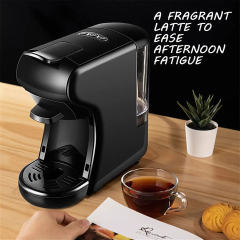 Capsule Coffee Machine With Built In Grinder And Steam Wand Compact Do It All Espresso Maker For Home And Office