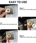 Steps to install 4 Piece Pure Copper Battery Terminal Clips For Top Post Batteries Positive And Negative Cable Connectors