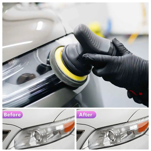 Super Heavy Duty 122 Piece Hook And Loop Wet Dry Sanding Disc Assortment Set With Three Interface Pads for polishing auto headlights.