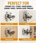 6x14mm Short Expansion Screw Set For Cabinet Hinge Repair And Drywall, Heavy Duty Anchors And Screws Kit on tile, stone, wood board