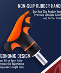 All-In-One Precision Quarter Inch Torque Screwdriver Set non-slip rubber handle close-up