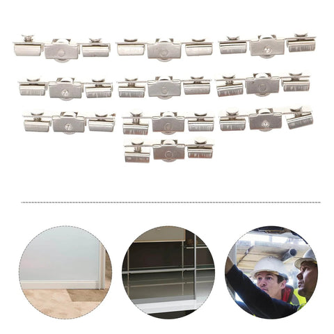 10 Pack Stainless Steel Sliding Door Wheels And Pulleys For Cabinets And Glass Doors Slick Multi Purpose Furniture Roller Kit For Smooth Opening Easy Close And Quiet Operation
