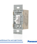 Slick Programmable Exhaust Fan And Light Switch With Timer And Wall Control for customized bathroom ventilation, white unit
