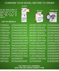 Image showing model numbers for Direct Swap Bearing Kit With Tub Seal Ring Nut For Ge Hotpoint Top Load Washers.