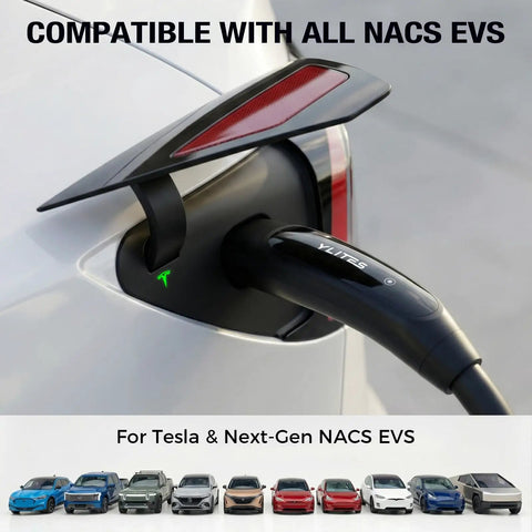 Smooth Operator Portable EV Charger Delivers No Sweat Level One And Level Two Charging For Tesla Rides With Reliable Nema 5 15 And 6 20 Plugs For Quick Home Top Offs And Dependable Trailhead Power Ups, showing charging plug connected to a Tesla.