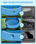 Comparison of 79 Inch Foldable Dog Pool With Sprinkler For Big Pups with high-density durable material and design features.