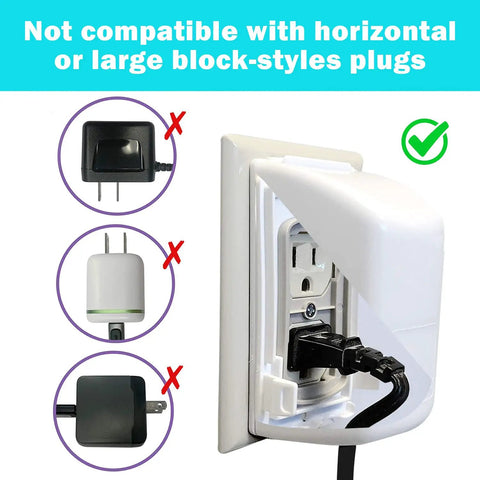 Kid Safe Outlet Covers 2 Pack Keeps Wall Sockets Covered While In Use And Prevents Curious Toddler Hands From Getting Shocked While Electronics Stay Plugged In With Easy Twist On CK030