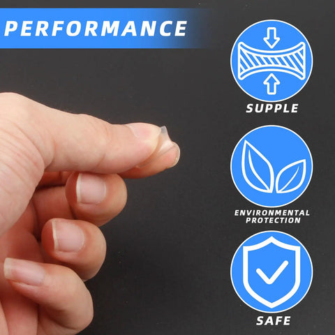 Hand holding flexible rubber end cap from 60Pcs Rubber End Caps Set for Bolts and Screws, Flexible Vinyl Thread Protectors for Metal Tubes and Rods