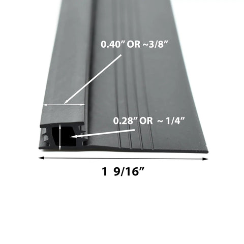 Premium Rubber Bug Seal Strip For Sliding Screen Doors 84 Inch Cut To Size Weather Stripping showing dimensions and material details.