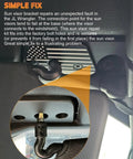 Aluminum Sun Visor Clips With American Flag Design, Quick Repair Visor Bracket for Jeep Wrangler JK JL 2018-2023 installed