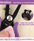 Cleaning 1.5mm Round Hole Punch Pliers For Soft Sheet Metal with towel