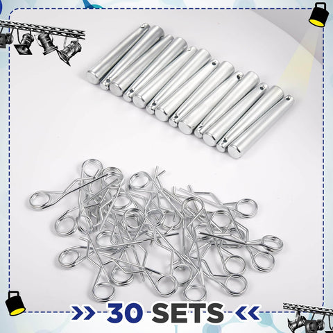 30 Piece Cotter Pins And R Clip Assortment Kit With Heavy Duty Hitch Pins For Trailers And Trucks, galvanized steel.