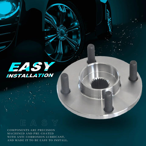 Front Wheel Hub And Bearing Assembly For Ford Focus 2000 To 2011 4 Lug With ABS 2 PCS Replacement Durable Quality