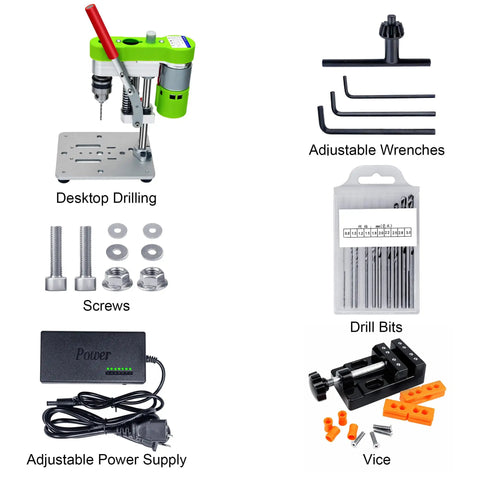 Beast Of A Mini Drill Press For The Home Shop Benchtop Portable Electric Drilling Machine With CNC 795 Motor Green with accessories