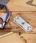 Heavy Duty Invisible Door Hinge Set 2Pcs Built Tough Stainless Steel Rotating Pivot For Smooth Quiet Opens Space Saving Hidden Pivot Door Hardware For Modern Homes, silver hinge on wood