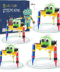 Four Pack Doodling Robot Kit For Kids Ages Eight To Twelve, bulk STEM toys, four robot doodlers with pens and box