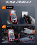 Digital Multimeter Pro Grade With True RMS And Auto And Manual Ranging, 4000 Counts Voltmeter measuring AC and DC voltage