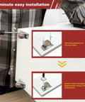 Installation of mini fixed drawer rubber caster wheels 1 inch non swivel set of 4, showing mounting on furniture with screws and screwdriver.