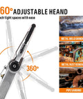 Hella Tough 15 Horsepower Pneumatic Mini Air Belt Sander with adjustable 360 degree head for weld cleanup and rust removal.