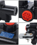 2750 PSI Hydraulic Log Splitter Directional Control Valve With Auto Return Detent Lever And 21 GPM Flow SAE Inlet And Outlet