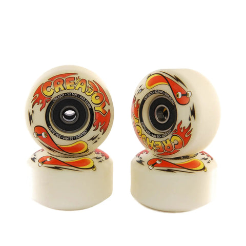 52mm 99A Skateboard Wheels With Bearings Set Of 4 For Street Skating And Tricks Ready To Ride Pre Installed Bearings Super Grippy