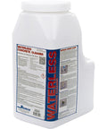 Top Tier Waterless Concrete Cleaning Powder Hella Tough On Grease Stains Fast Acting Solution in white container.