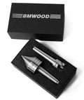 Wood Lathe MT2 Centers Set With Live Center Five Eighths Inch Diameter And Four Pronged Drive Center One Inch Diameter Includes Black Storage Box