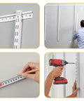 Installation of Four Pack 25 Inch Adjustable Closet Track Shelving System Rails Built To Last Heavy Duty Dual Track Wire Shelving