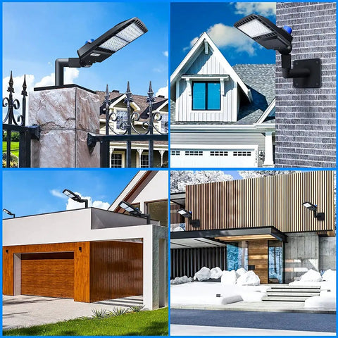 90 Degree L Shaped Wall Mount Bracket For Outdoor LED Lights Tenon Adaptor Dusk To Dawn Photocell Ready Perfect For Parking Lot Shoebox Street Lighting And Yard Fixtures Heavy Duty Weatherproof Build