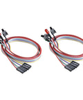 Two Pack 2 Pin PC Power Switch Cable With 27 Inch Front Bezel Push Button No Fuss On Off Reset For ATX Desktop Case LED Indicators Red And Green Includes HDD LED Signals.