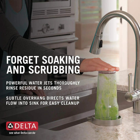 Chrome Glass Rinser For Kitchen Sink GR250 rinsing glass with powerful water jets at kitchen sink