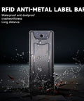 Set Of 10 UHF RFID Anti Metal Tag Strips With Long Reading Range, waterproof asset tracking tags surrounded by water splashes