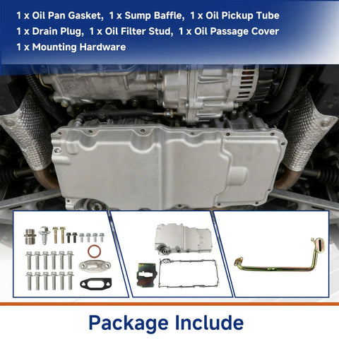 Engine Oil Pan Kit 302 2 Low Profile Replacement For LS Engines in Camaro Firebird Nova G Body Muscle Cars 1964 1992