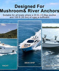 Heavy Duty Electric Boat Anchor Winch Kit With Stainless Steel Build And 31m Rope For Saltwater Use on yacht, deck ship, and angling boat.