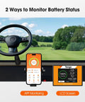 All In One 48V Lithium Golf Cart Battery Upgrade Kit With Built In 200A BMS, LCD display and Bluetooth app monitoring