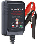 Automatic Trickle Battery Charger For 6V And 12V Batteries Hella Reliable 1250Ma Smart Maintainer with clamps and indicator
