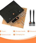 Foldable Stainless Steel Fish Grill Basket For Grillin Veggies Shrimp And Meat Portable BBQ Rack With Detachable Handle