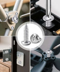 Go-To Assorted Self Tapping Screws Kit For Wood And Drywall With 100 Pcs Of 304 Stainless Steel Truss Head Sheet Metal Screws in use